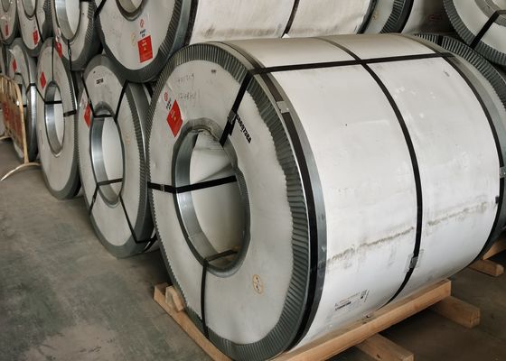 AISI ASTM Cold Rolled Sheet Metal Stainless Steel Coils 500mm Permukaan Disikat