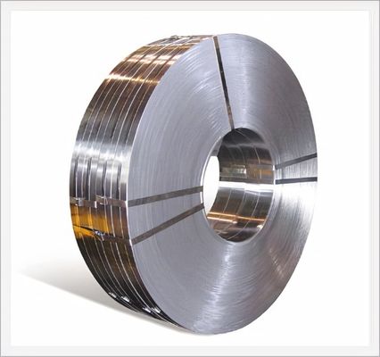 Membangun Dekoratif Permukaan Cerah Stainless Steel Strip SS201 Metal Belt 0.5mm Tipis