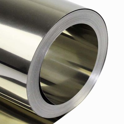 SUS302 8K Permukaan Cerah Stainless Steel Strip Coil Dekoratif Logam 50.0mm Untuk Lift